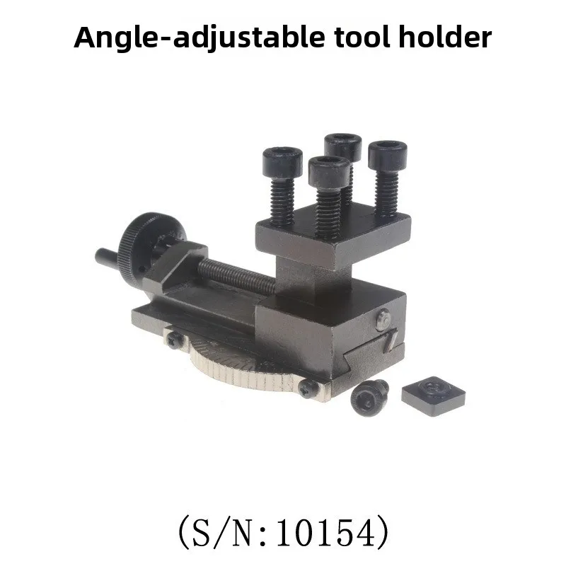 Adjustable Angle Swivel Tool Holder for Mini Lathe - Woodworking Lathe Tool Post Accessory, Multi-Angle Cutting Tool Holder