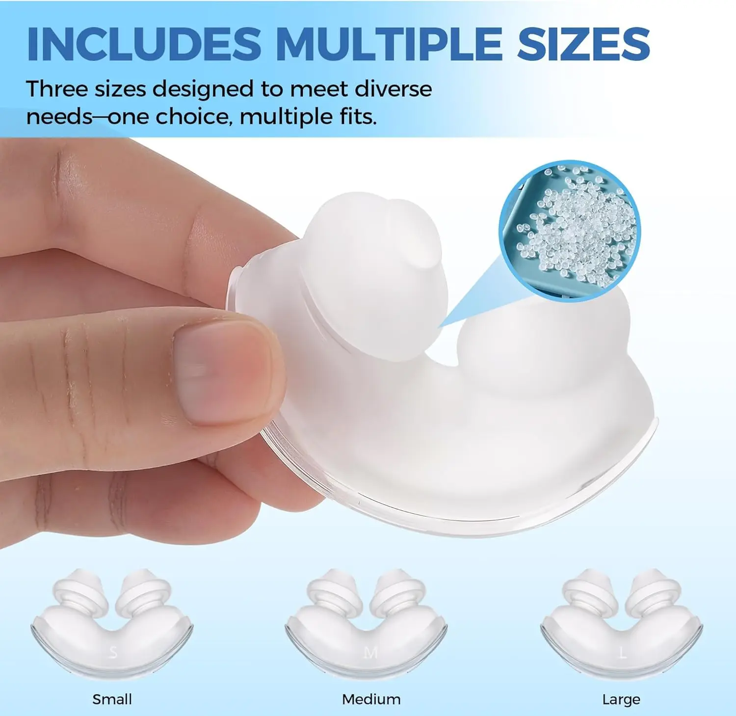 Universal Nasal Mask System for CPAP/BiPAP Machines -(S,M,L)Nasal Pillow Set with Detachable Headgear & Frame - Comfortable Fit - view 2