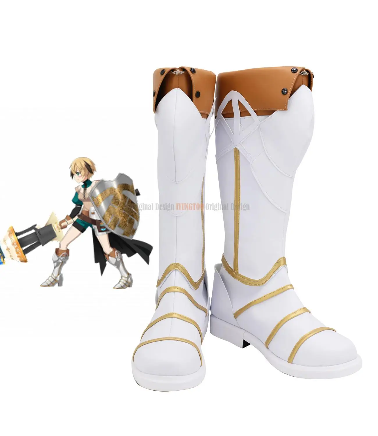 

FGO Gareth Shoes Cosplay Fate Grand Order Gareth Cosplay Boots White Shoes Custom Made