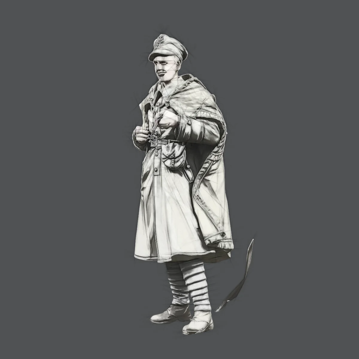 1/35 scale resin unpainted model kit, military theme, Polish light infantry unassembled and unpainted GK (1801-1)