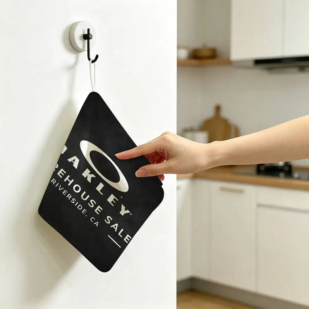 O_Oakleys Anime Polyester Cotton Hanging Hand Towel, Super Absorbent Hand Wiping Towel for Daily Household Use