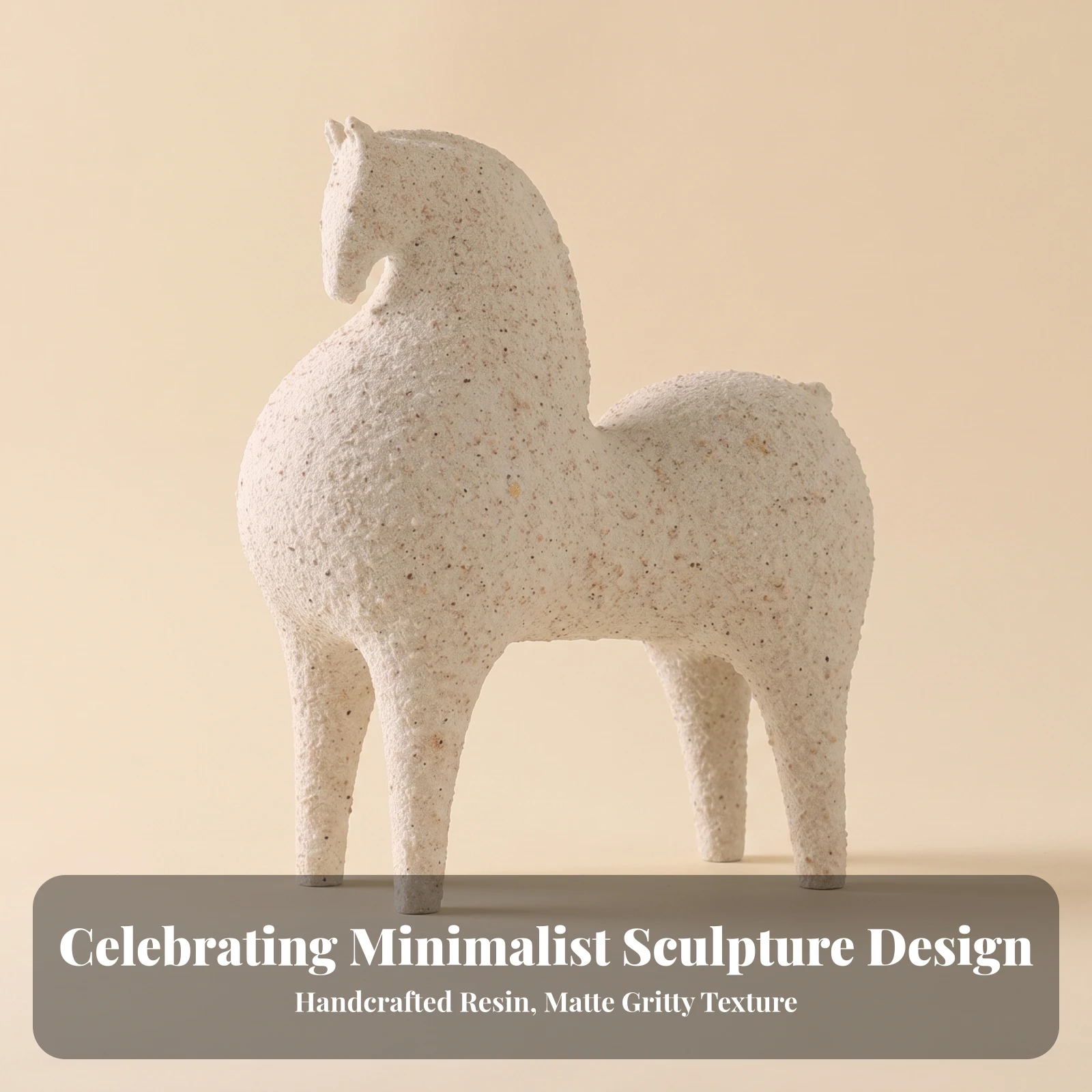 Horse Figurine Textured Horse Statue Decorative Simple for Minimalists, Living Room, Bookshelf