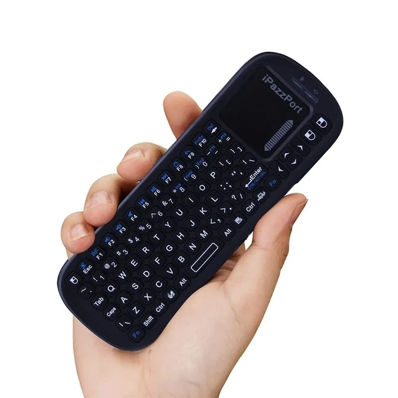 Teclado Mini Sem Fio IPazzPort 2.4G com Touchpad Mouse Portátil para Tablet/Laptop/Notebook/Android TV Box/PC