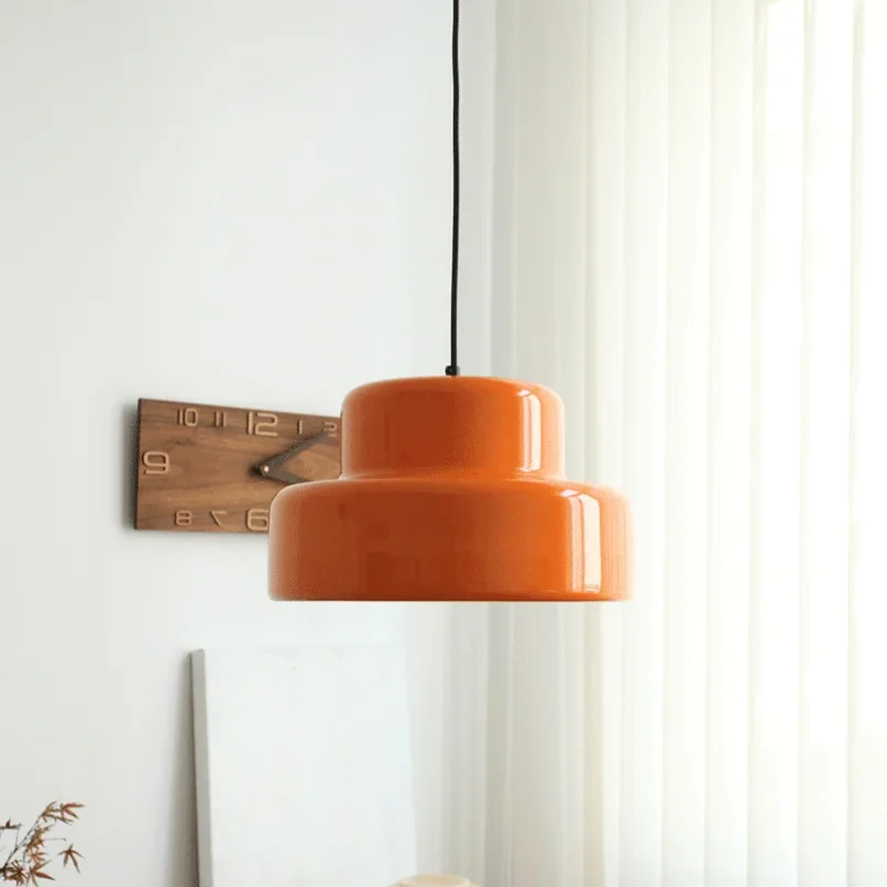 bauhaus laranja luzes pingente para cozinha lampada pendurada para sala de jantar lustres de teto para restaurante cafe bar vidro moderno 01