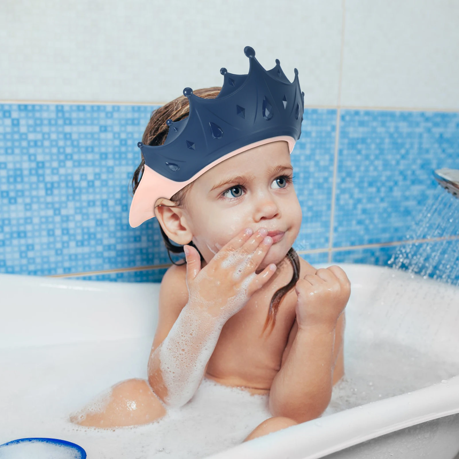 Baby Shower Cap Adjustable Toddler Bath Hat Hair Washing Shield Infant Shower Cap Bath Hat for Kids Baby Shampoo Guards