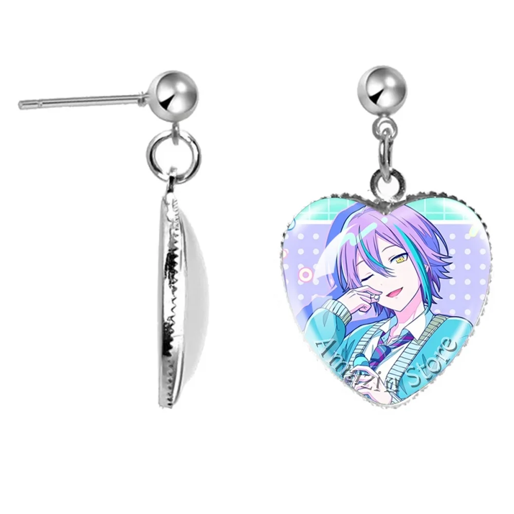 20mm Heart Earring New Style Souvenir Pendant Project SEKAI Anime Wonderlands×Showtime Kamishiro Rui Glass Jewelry Fans Gift