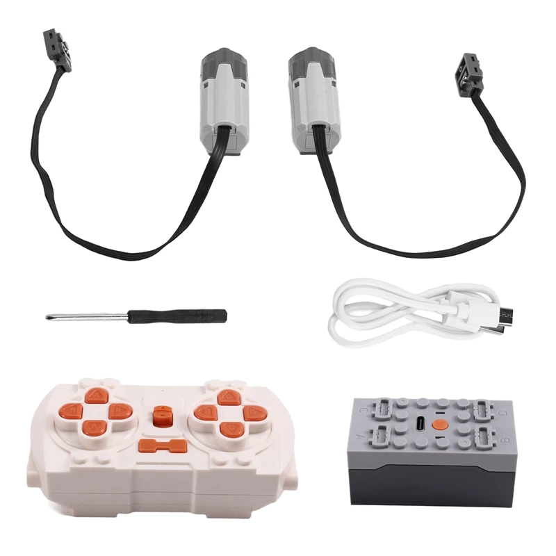 

T84C-Power Function Motor App Remote Control Programming 2 Meduim Moter Set DIY Building Block For Children