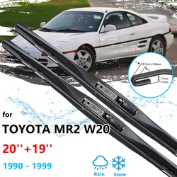 For Toyota MR2 MR W20 1990~1999 Frameless Winter Wiper Blades Rubber Brushes Window Cleaning Auto Replacement Parts U J Hook Arm