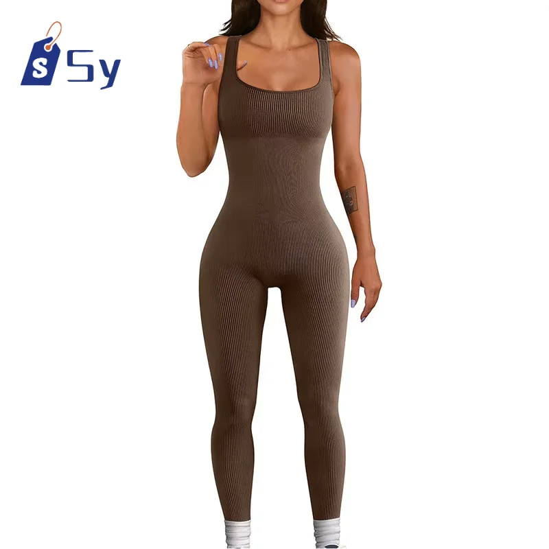 Combinaison de yoga coupe couvertes sans couture pour femme, vêtements de sport à manches longues, collants de sport, lifting des hanches, nouveau, 2024