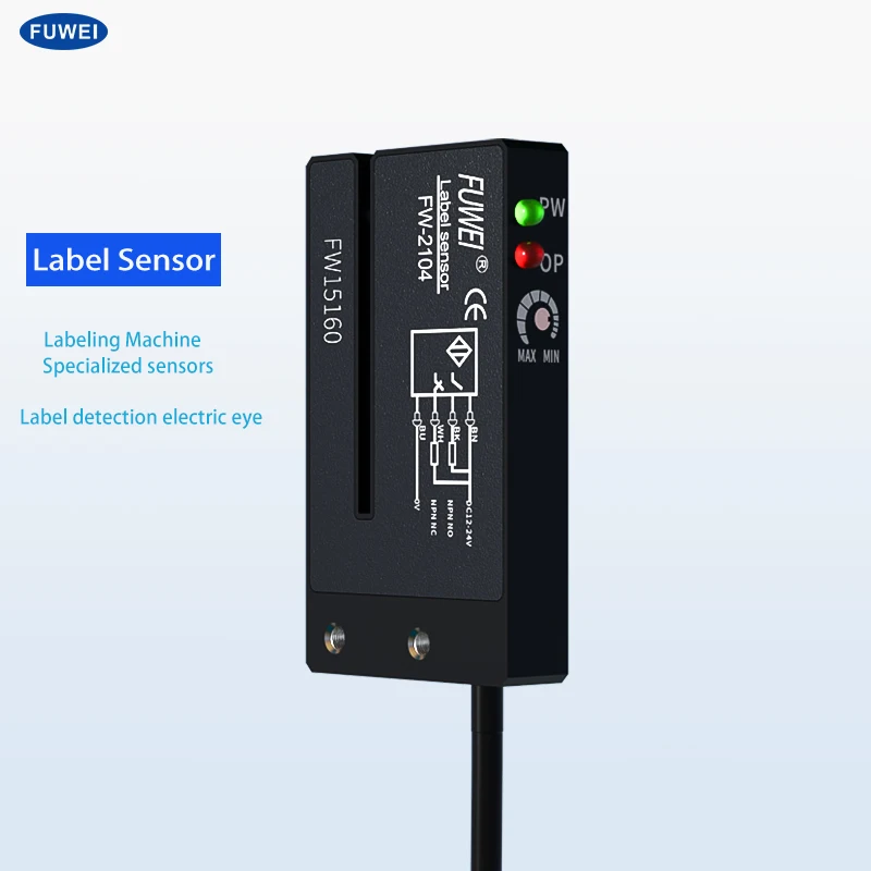 FW-2104 High Precision Automatic Labeling Machine with 39.5mm Slot Depth Photoelectric Sensor Label Applicator Equipment