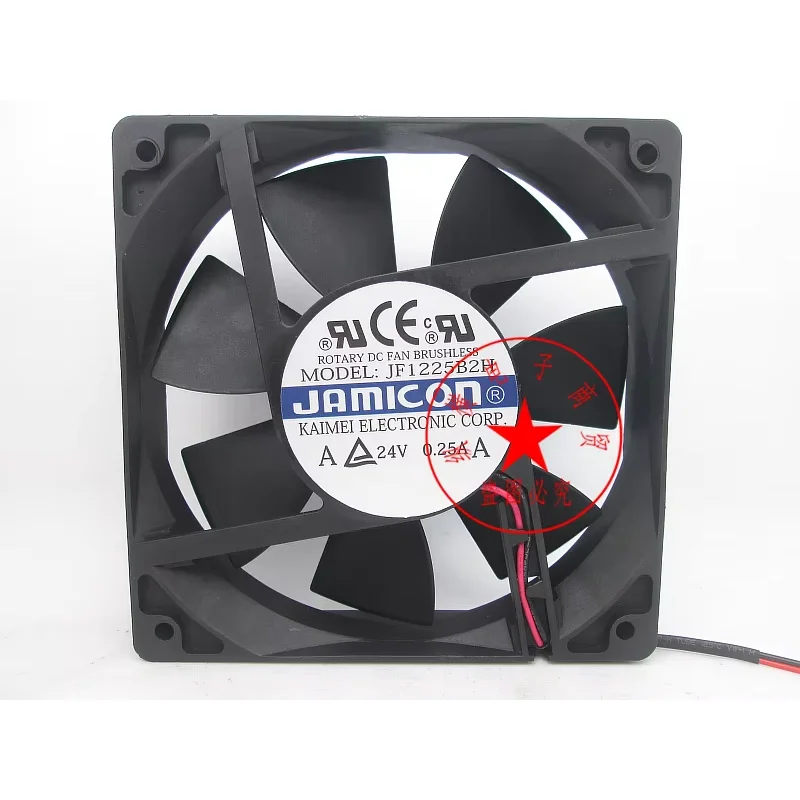 

Jamicon JF1225B2H DC 24 В 0,25 А 120x120x25 мм 2-проводной охлаждающий вентилятор для сервера