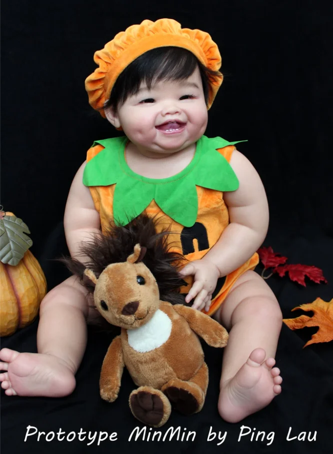 

St.Store 28inch Finished Doll MinMin Freash Color Dimple Face Reborn Doll Already Painted By Hand