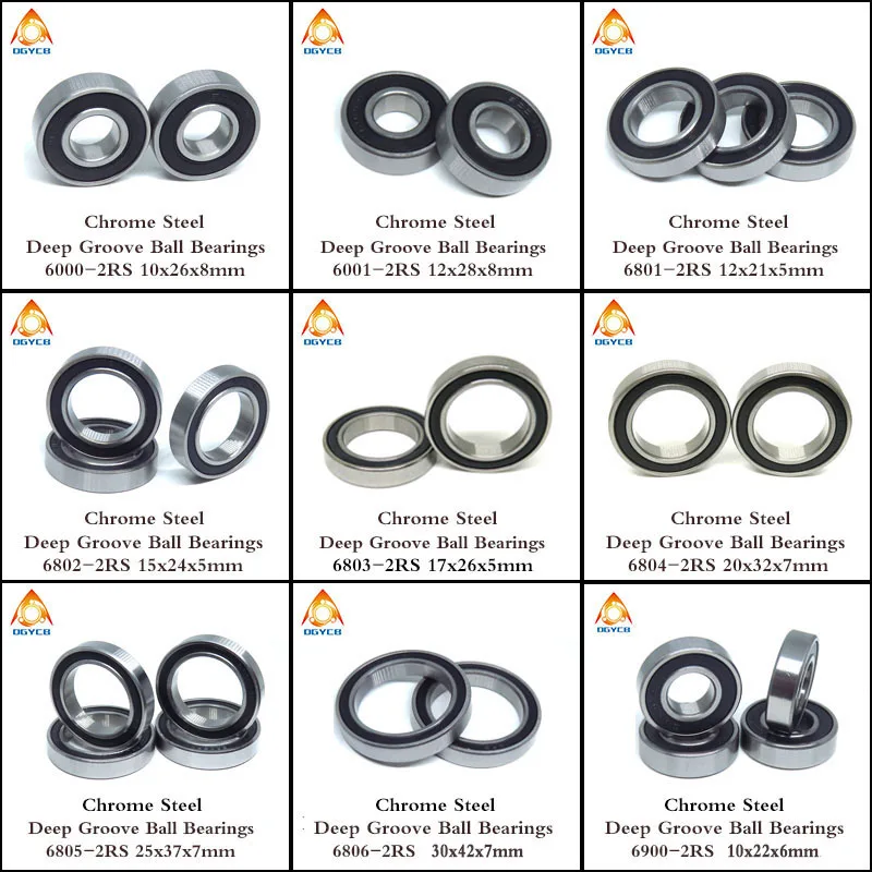 

2pcs 6802 2RS Bearing 15x24x5 mm Deep Groove Ball Bearing 6802RS 15*24*5mm Bearing MTB Bicycle Bottom Brackets & Hubs Bearing