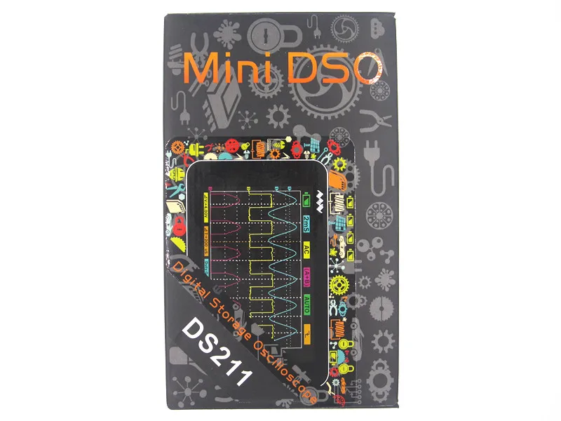 Osiloskop Digital lengan Mini DSO211, alat diagnostik genggam Nano ukuran saku portabel