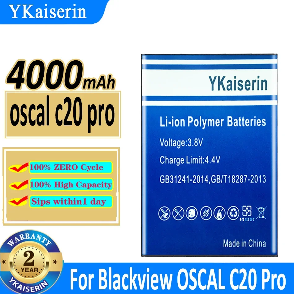 

4000mAh YKaiserin Battery oscal c20 pro (LiV455882ARTGH) For Blackview OSCAL C20 Pro C20Pro Bateria