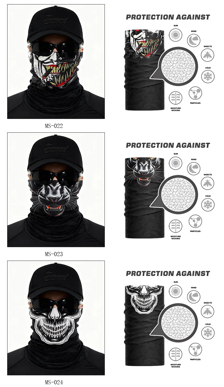 Sommerlicher multifunktionaler nahtloser Magic Headwear Schnelltrocknender Schlauchschal Gesichtsmaske für Outdoor-Wandern, Angeln, Radfahren, Sport – Detail 8