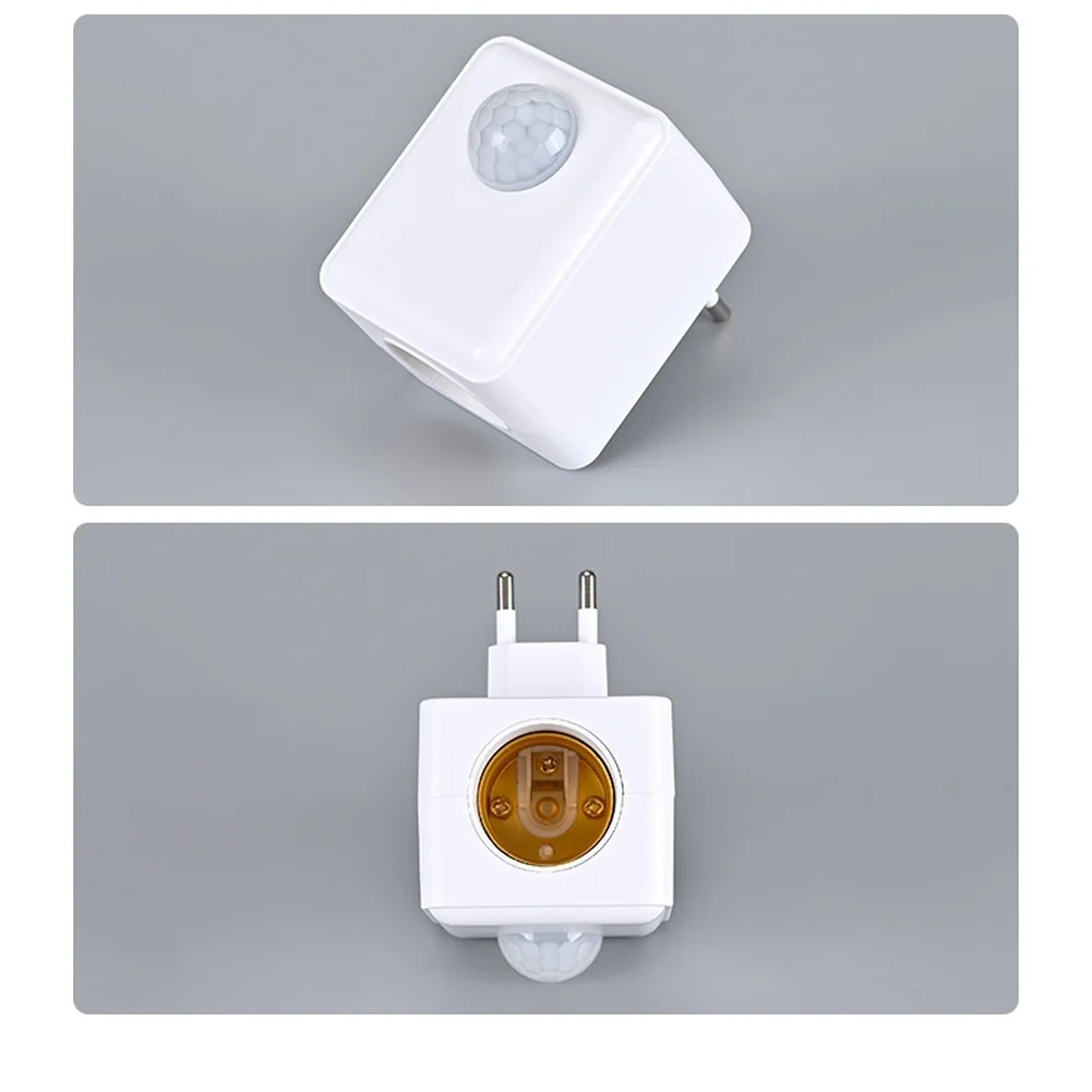 Afbeelding 5: Smart E27 Infraroodsensor Lampkop Bewegingsgeactiveerde lamphouder voor trappen Garage Gang AC 110-240V PC Wit