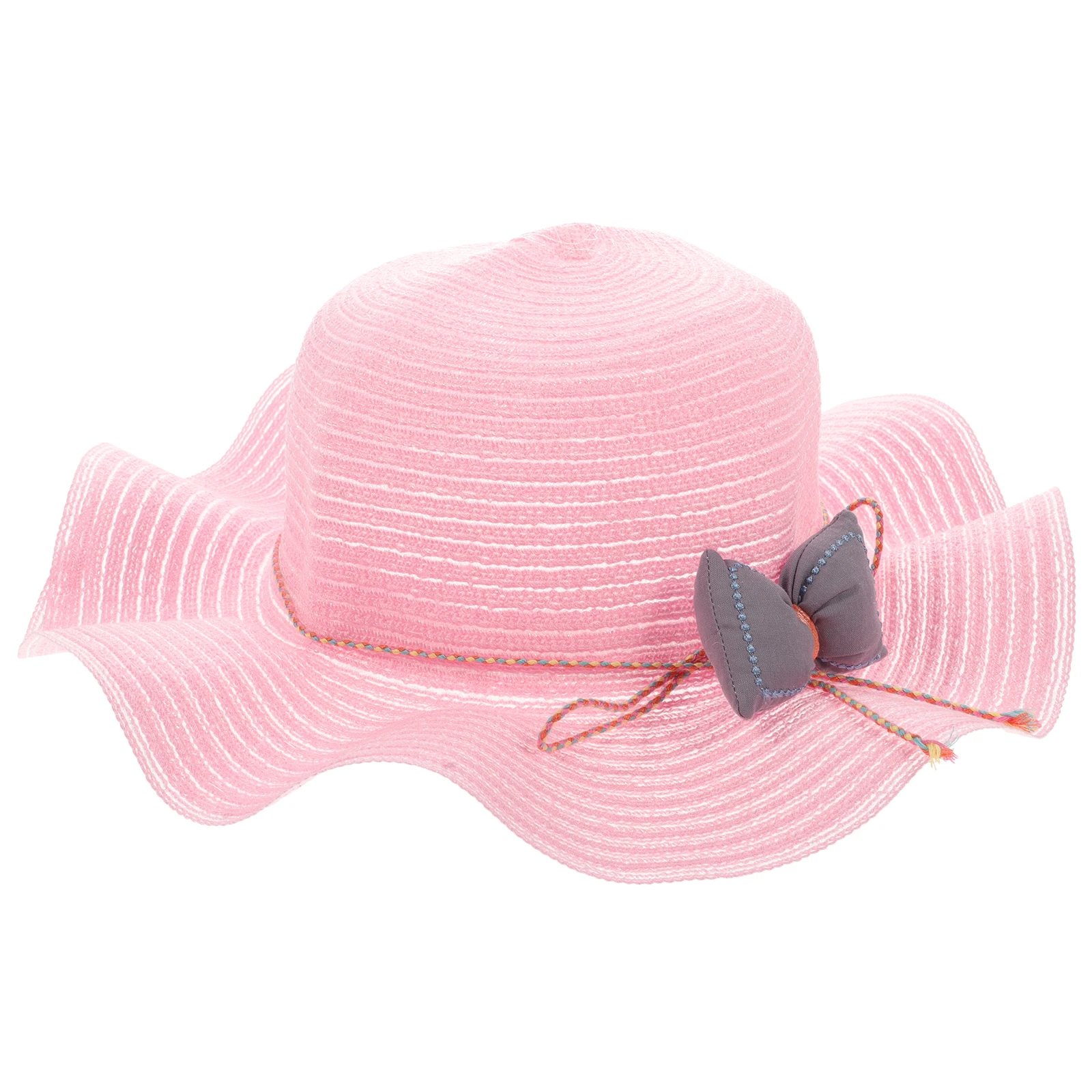 

Children Sun Hat Lightweight Breathable Kids Straw Bucket Hats Beach Vacation Travel Girls Sunblock UV Protection