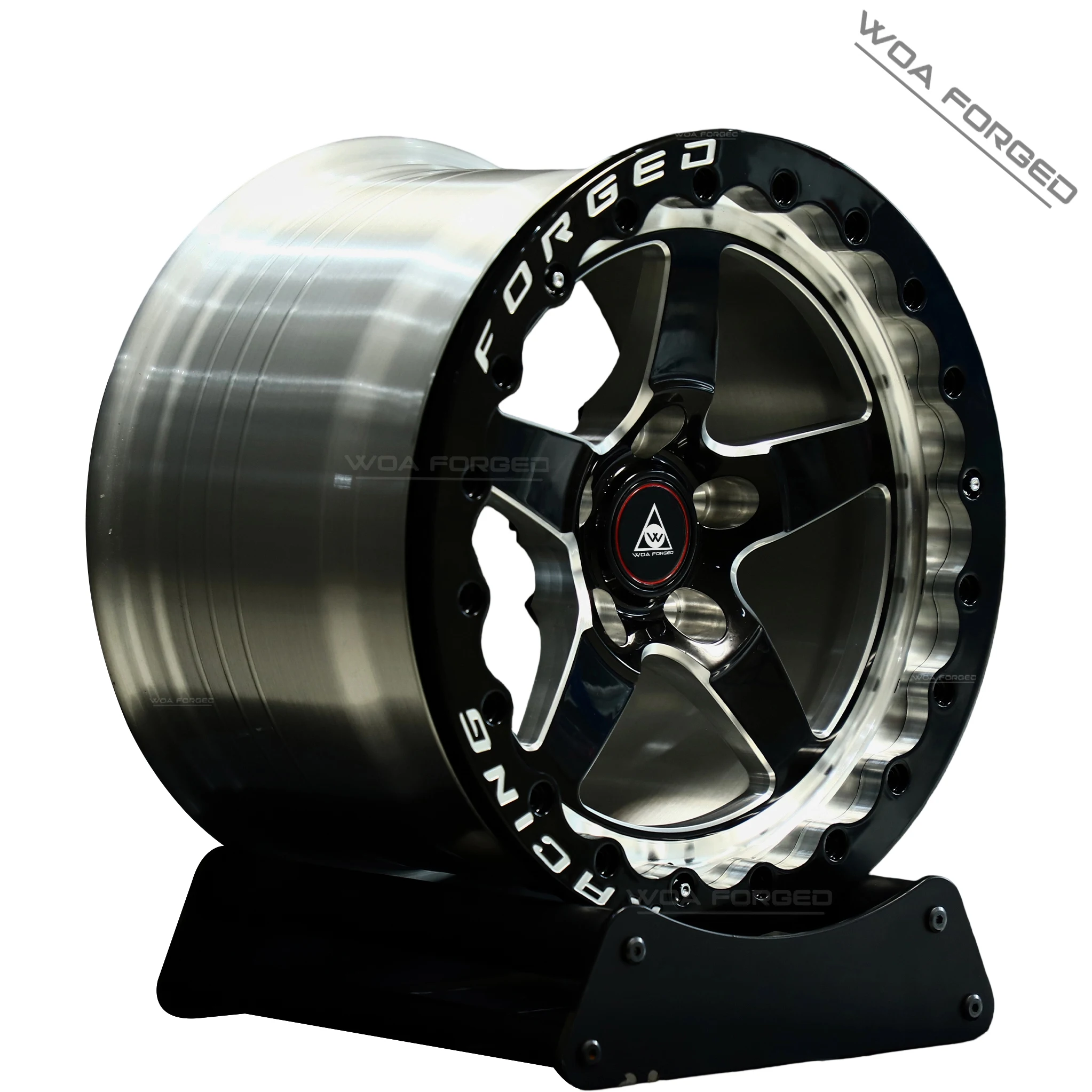 Customized 6061T6 16-24 Inch Polished Brushed Carbon Fiber Beadlock Forged Wheels 5x112/5x120.65/5x114.3/5x120 for Retrofit/