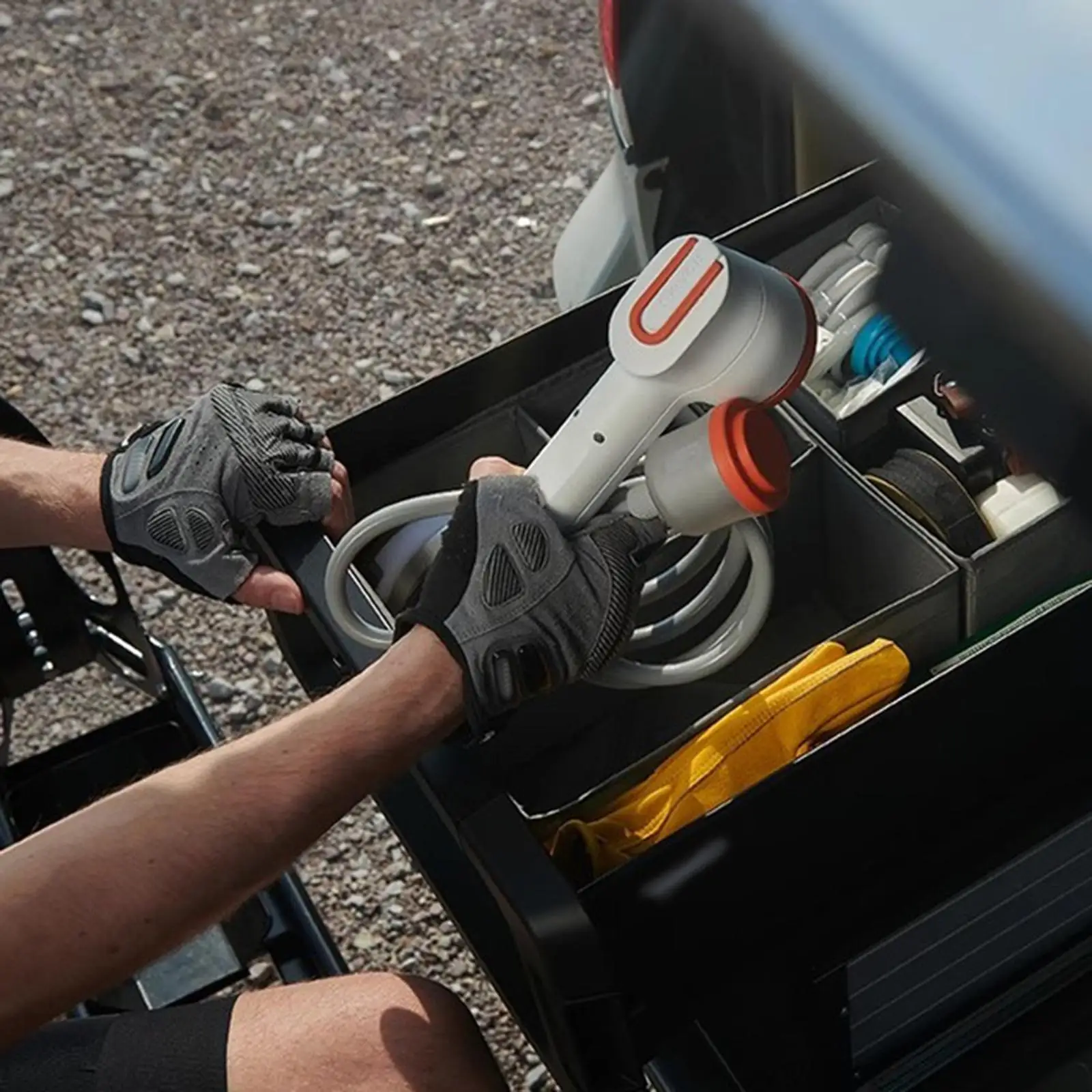 

Портативный душ с легкими аксессуарами Универсальный душ для кемпинга для дома на колесах Чистка домашних животных Рюкзак Мытье автомобилей Полив растений