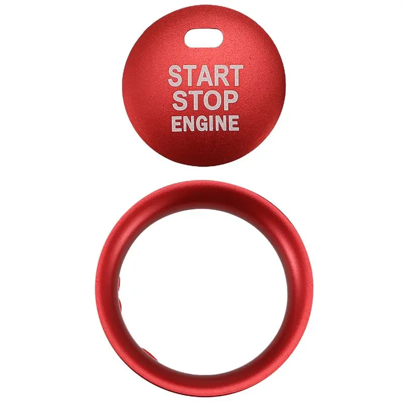 ABQB-2Pc Set Keyless Engine Push Start Button & Surrounding Decoration Ring For Mazda 3 6 CX-3 CX-5 CX-9 MX-5 With Push Start En