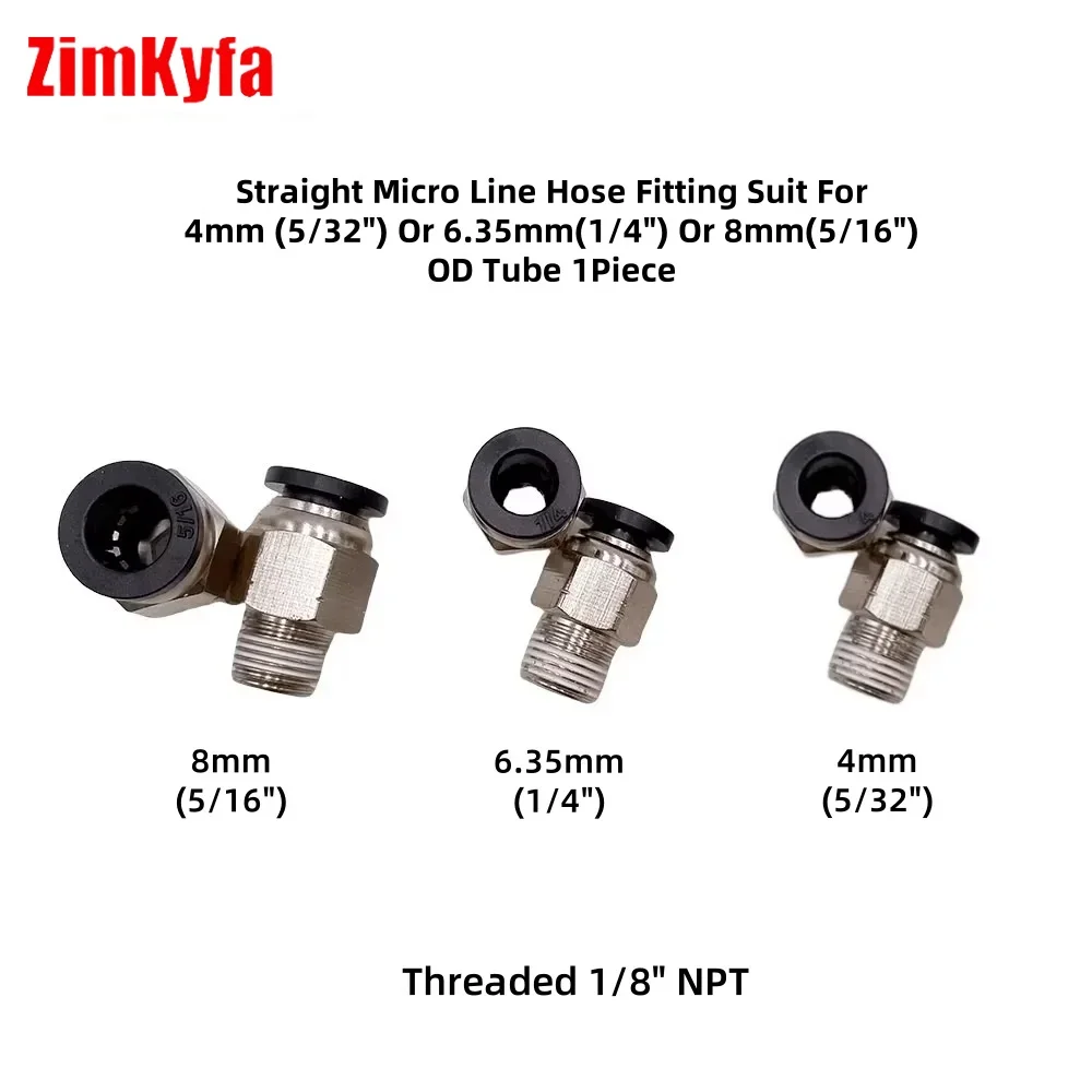 CO2-Regler Kupplung gerade Mikro leitung Schlauch anschluss anzug für 4mm(1/4 ") 5/32mm(1/4")8mm(1/8 ") od Rohr mit 1/8npt Gewinde