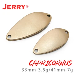Jerry Capricornus 3.5g 7g Micro Spoons Fishing Lure Copper Unpainted Blank Area Trout Spoons Arealure Pesca Blinkers DIY Spoon P