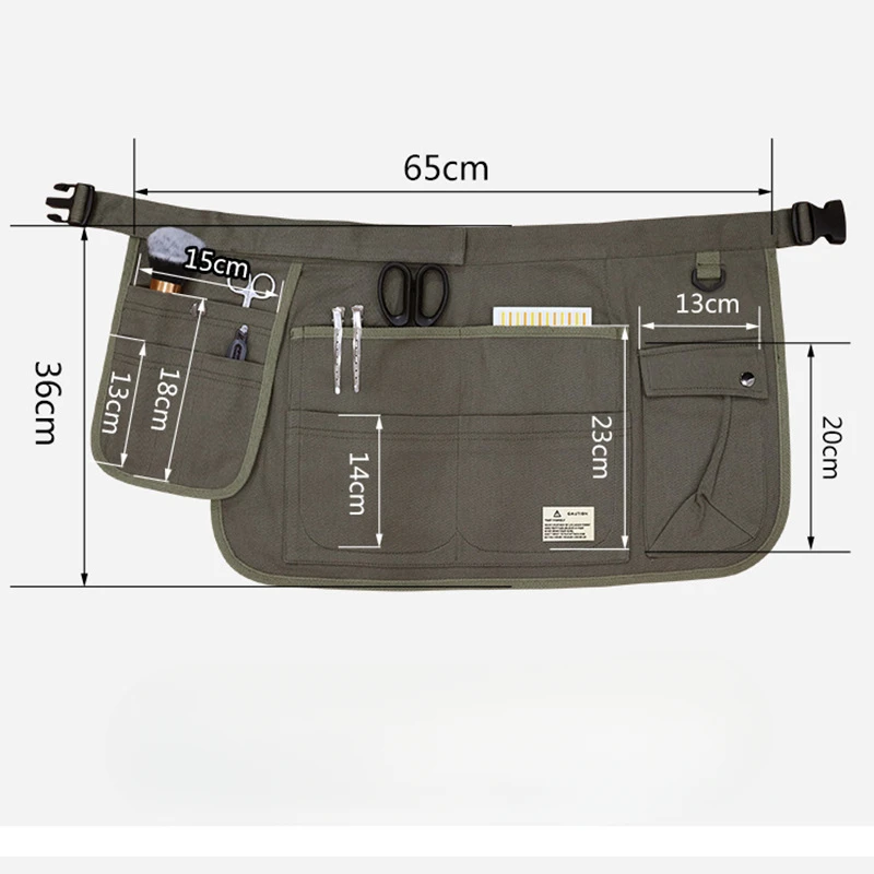 Short apron Multi pocket waist circumference Half body apron Horticultural Industry Tool Kit Versatile Tool Bag 1pc