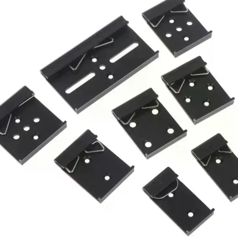 25MM 35MM 45MM Metal DIN Rail Fixed Clamp Clip Relay Mounting Buckle Simple Fixing Rack With Mounting Holes