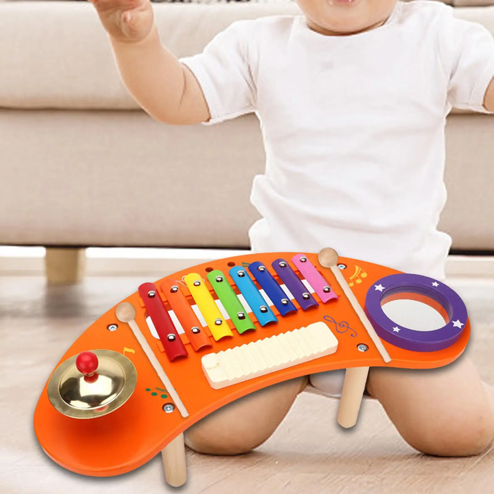 Wooden Musical Table and Mallets Montessori Musical Instruments Toys Gifts