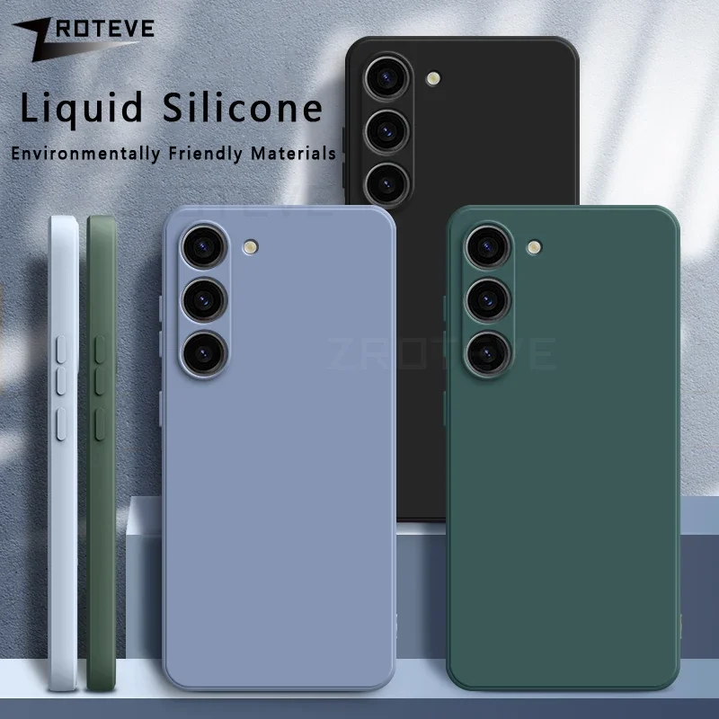 S25 Case ZROTEVE Silky Liquid Silicone Soft Cover For Samsung Galaxy S25 S24 S23 Ultra S21 FE S22 Plus S25+ S24+ Phone Cases
