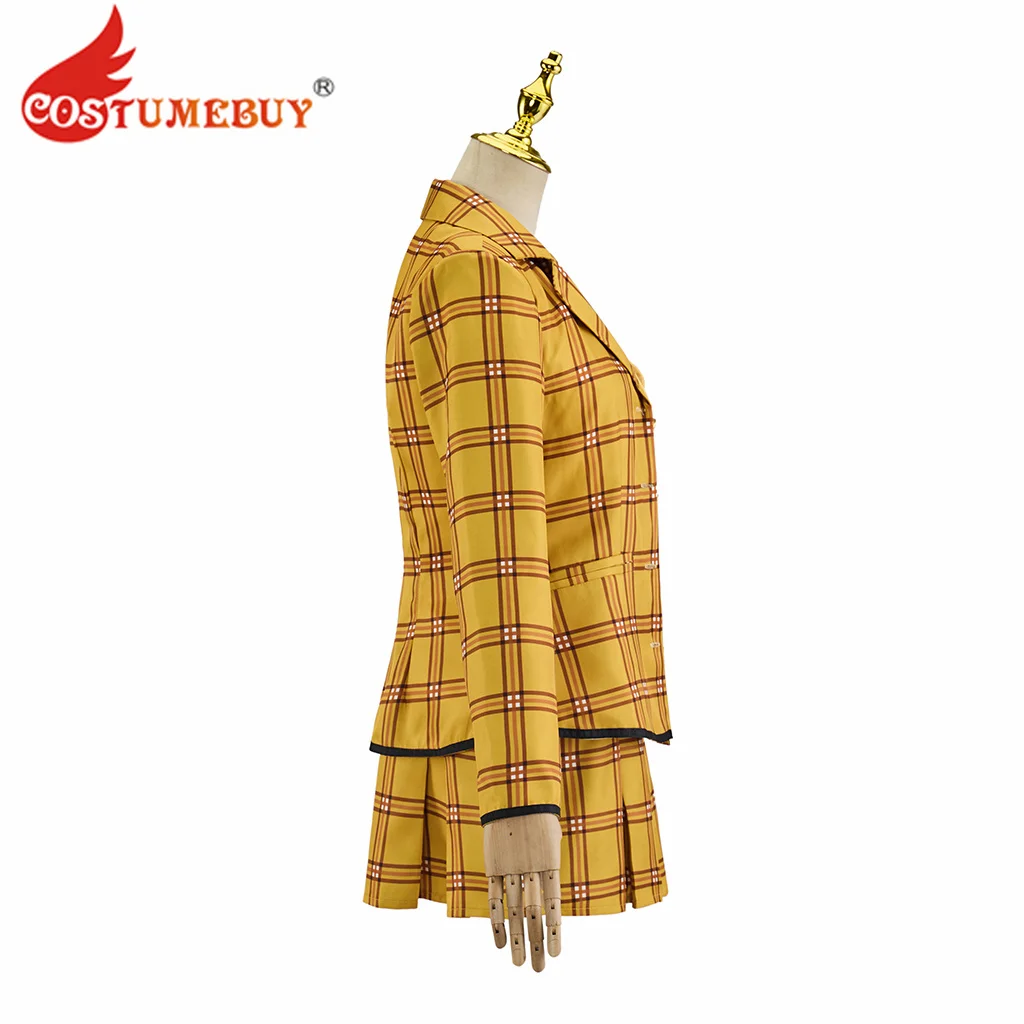 Cher Horowitz Costume Cosplay donna ragazze vestito scozzese giallo vestito uniforme scolastica vestito di Halloween