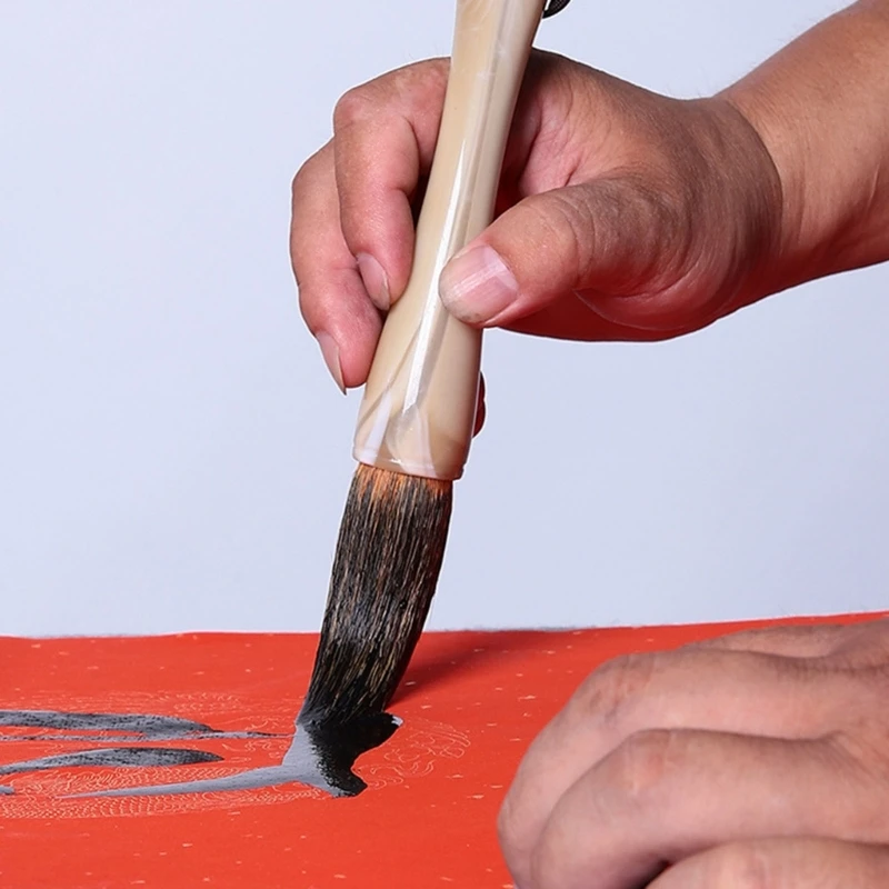 Funil-em forma de doninha escova de cabelo grande escova de escrita caligrafia chinesa urso escova de cabelo festival couplets escrita