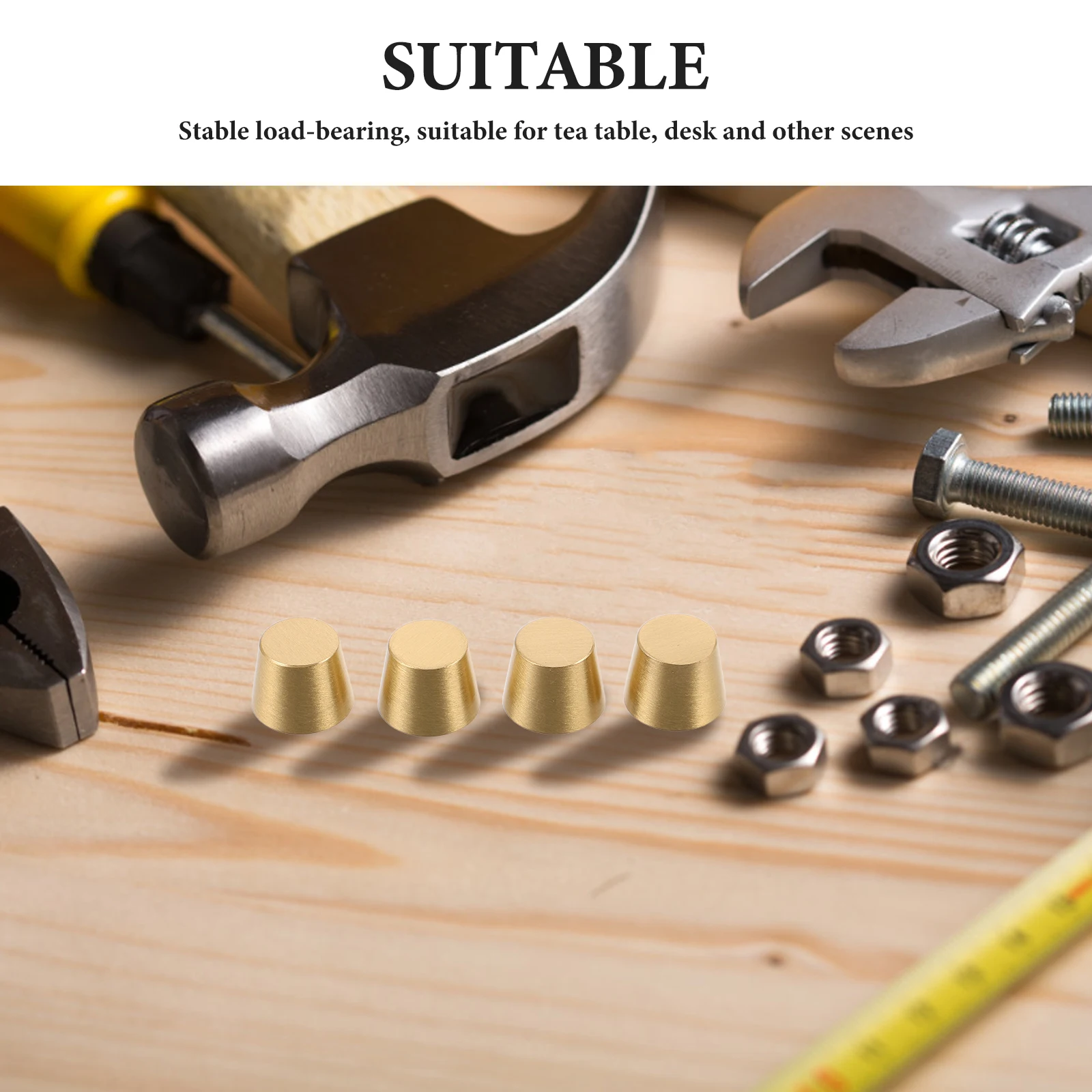 

8pcs Brass Cutting Board Feet Brass Riser Feet Furniture Hardware Replacement Parts For Wooden Display Tray Jewelry Box