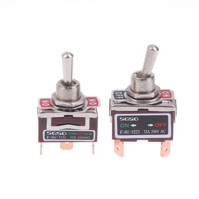 1Pcs E-SG Toggle Power Switch Self Locking 32A 250VAC 2-6Pin Rocker Switch With Brass Terminal