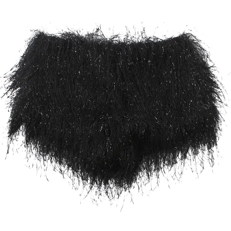 2025 Autumn Sexy Lace Spicy Girls Elegant 2 Piece Set Women O Neck Full Sleeve Skinny Bodysuit Low Waist Furry Shorts Streetwear