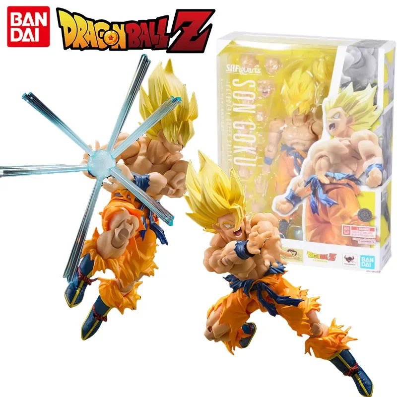 

Bandai Genuine S.H.Figuarts Dragon Ball Z Anime Figure Son Goku Super Saiyan Action Figure Toys for Kids Gift Collectible Model