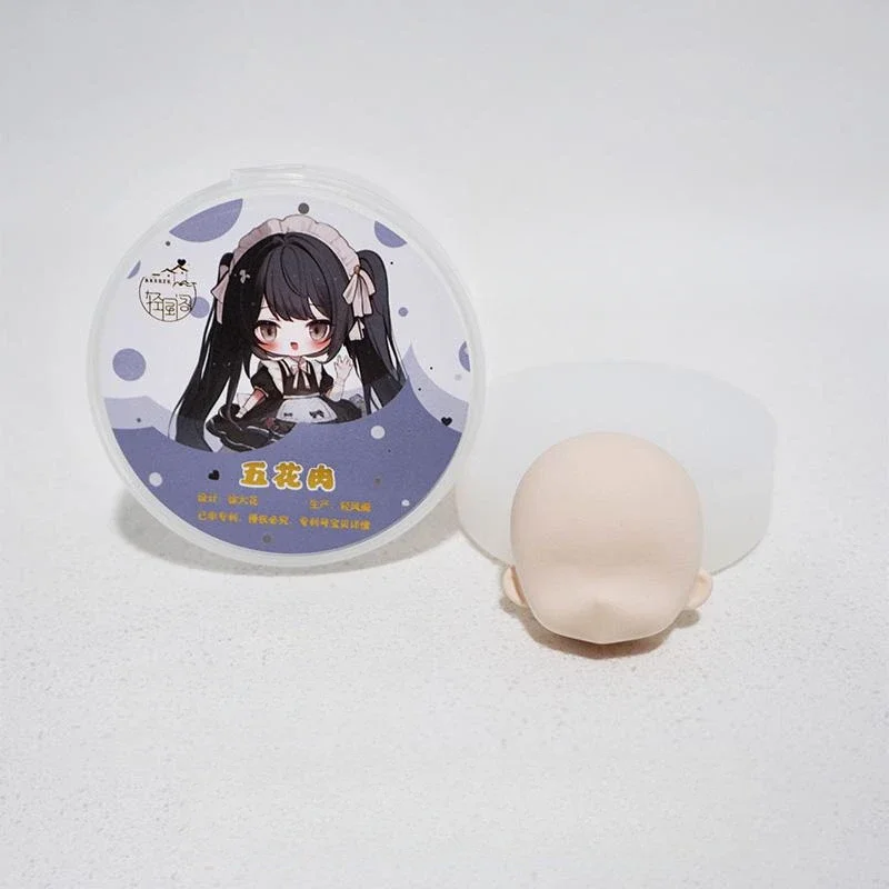 Ultralight Clay Q Version Doll Slightly Fat Body Face Silicone Mold DIY Polymer Clay Animation Character Outline Making Tools