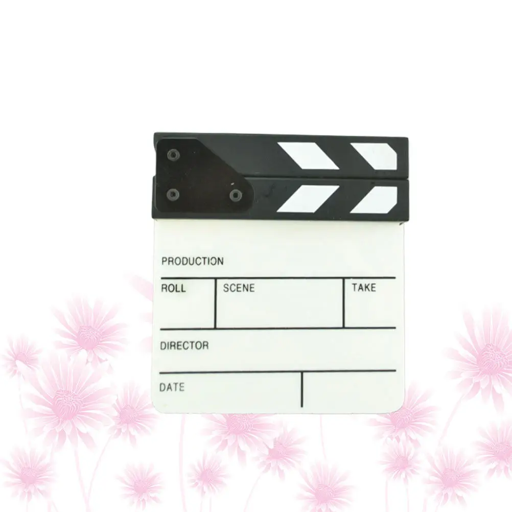 1 unidad de Claqueta de cine profesional de acrílico, versión en inglés, para rodaje de video en estudio y accesorio de fotografía