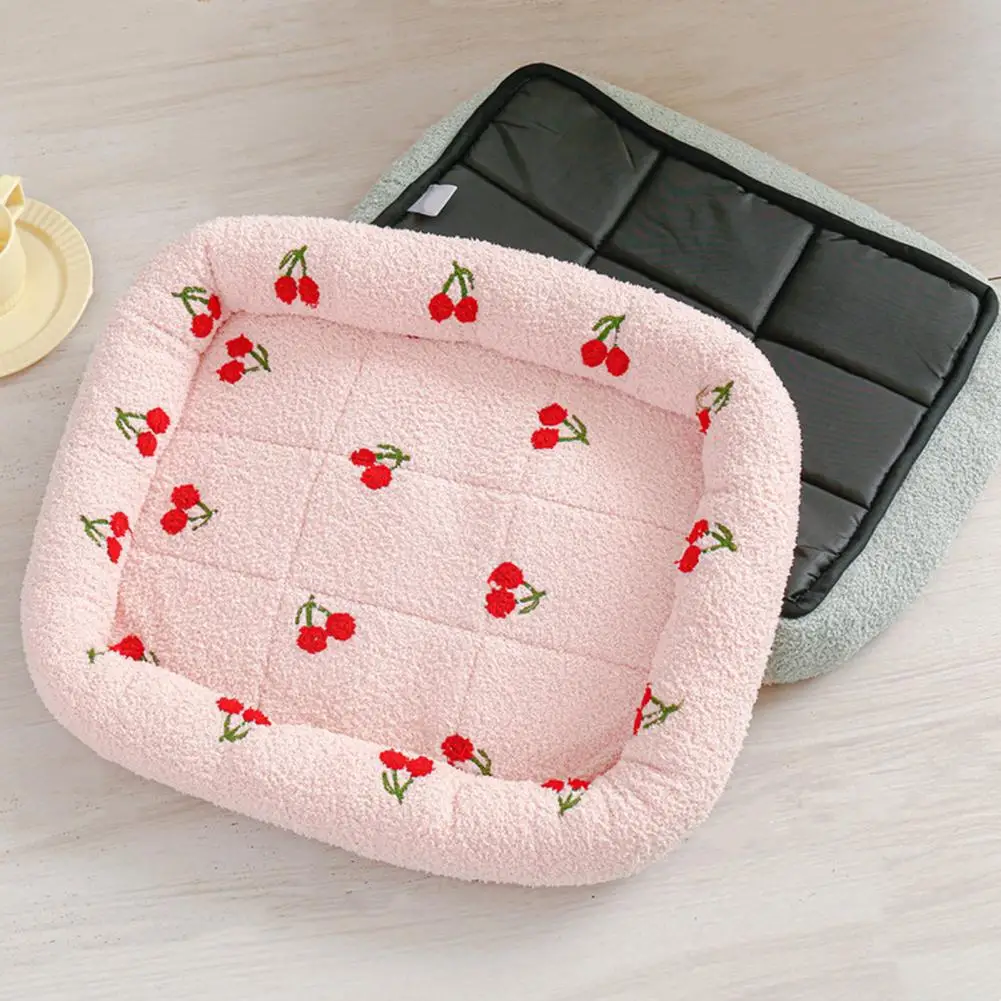 Dog Bed Thick Breathable Soft Comfortable Kitten Mat Lovely Reusable Washable Puppy Square Kennels Pet Supplies For Household