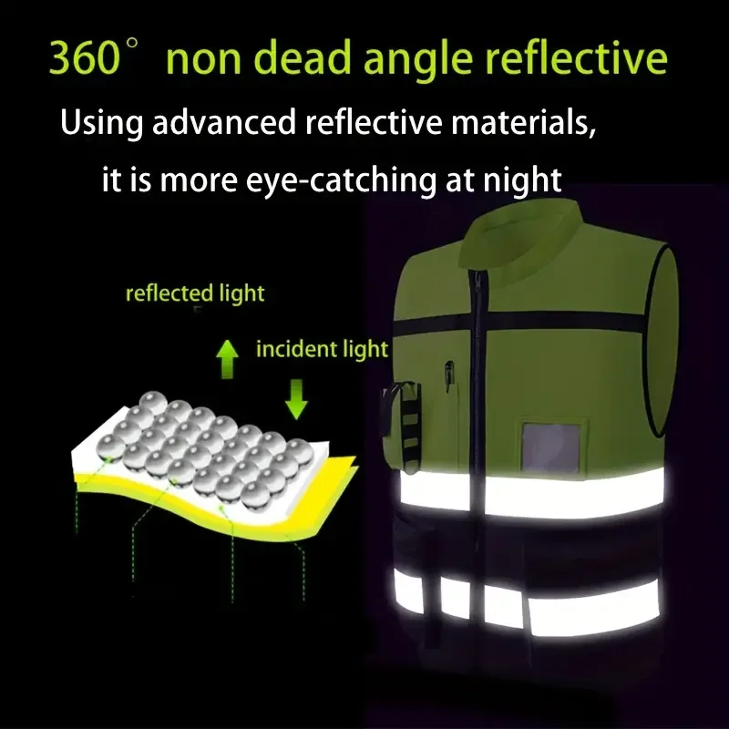 Multi Pocket Reflective Workwear Vest And Waistband High Brightness Strip Protective Clothing Safety For Night Running Factory