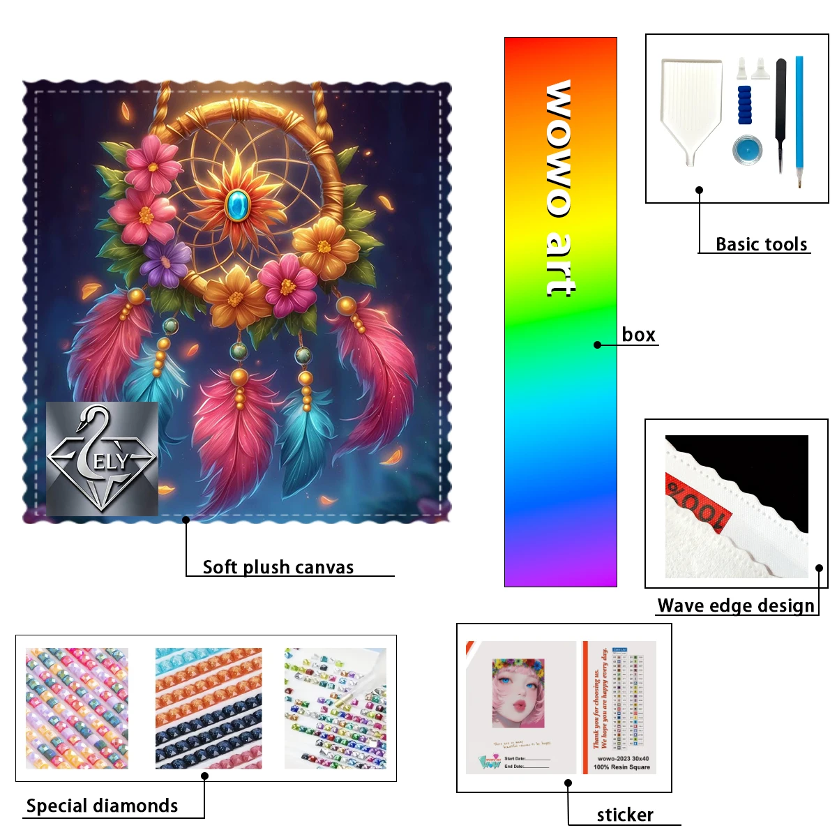 

【Ely_ Diamond Art】Wind chime Crystal AB Rhinestone FD Rhinestone Perfect Resin Diamond