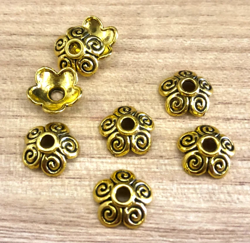 

50pcs 10*4mm Alloy metal vintage bead caps for jewelry handamde HW2796