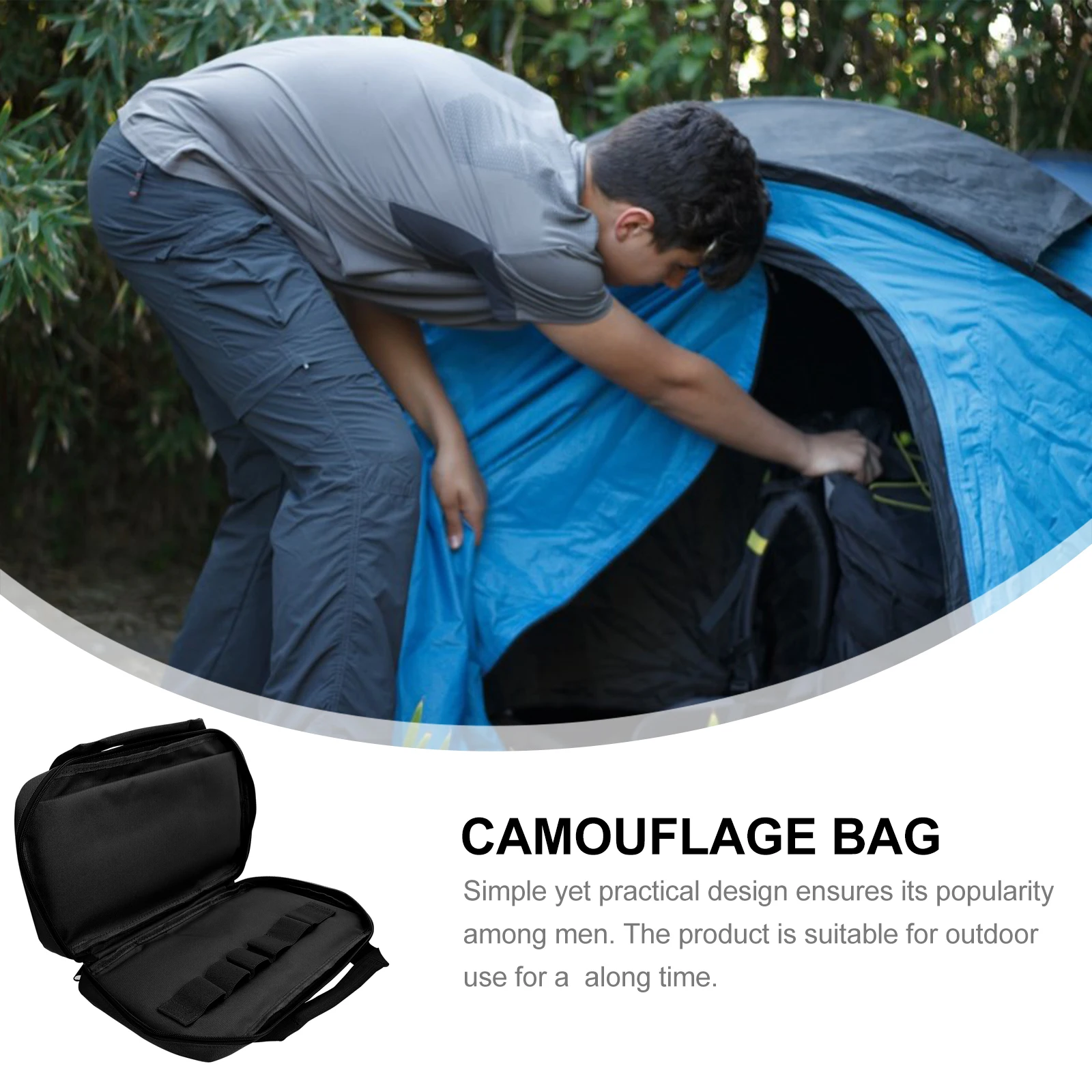 

Durable Men Camouflage Wallet Large Capacity Oxford Cloth Material Smooth Touch Long Service Life Credit Cards Holder Outdoor