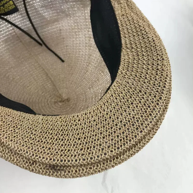 New Brand Mesh Beret Caps Spring Sun Breathable Bone Hats Womens Mens Flat Cap Vintage Berets Summer Hats for Women Straw Hat