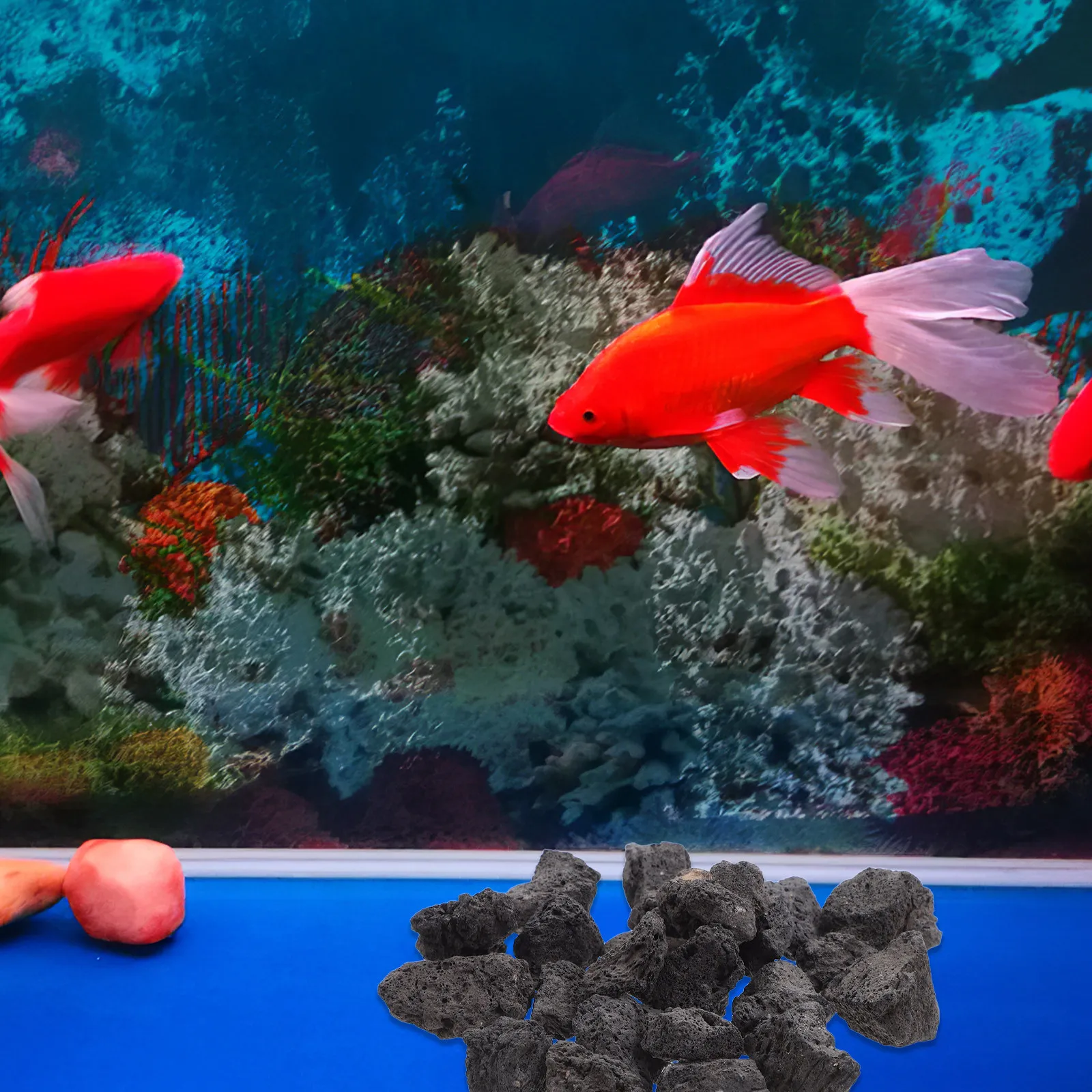 

1Pack Natural Volcanic Stone for Fish Tank Decoration Volcanic Rocks Landscaping Potted Plants Flower Pot Decor Breathable