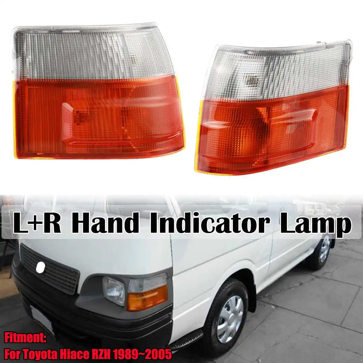 Pair Turn Signal Indicator Lights Side Marker Corner Light Rear Tail Light Lamp For Toyota Hiace RZH 1989~2005 1990 1991 1992