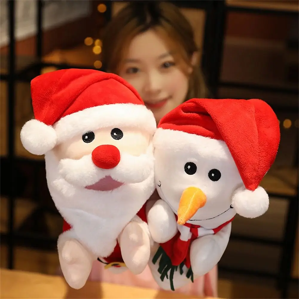 Gifts Hand Toy Big Hand Puppet Kids Gift Finger Dolls Santa Claus Elk Christmas Puppets Hand Puppet Animal Head Puppet