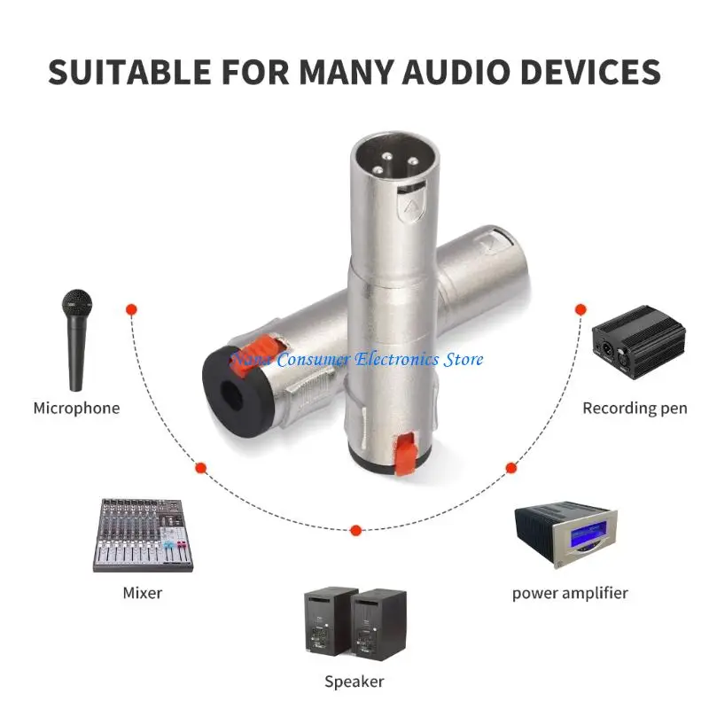 G7NE Professional Locking 6.35 1/4 TRS Female To 3Pin XLR Male Balanced Sound Adapter For Equipment And Studio Gear