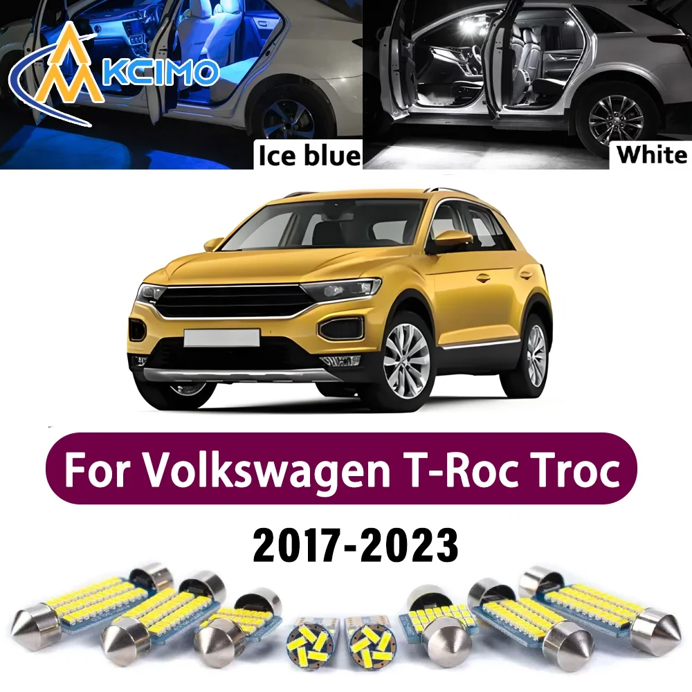 New Canbus Number Plate Bulb For Volkswagen T-Roc Troc 2017-2023 Premium Easy Install Mirror Interior Reading Error-Free Lights